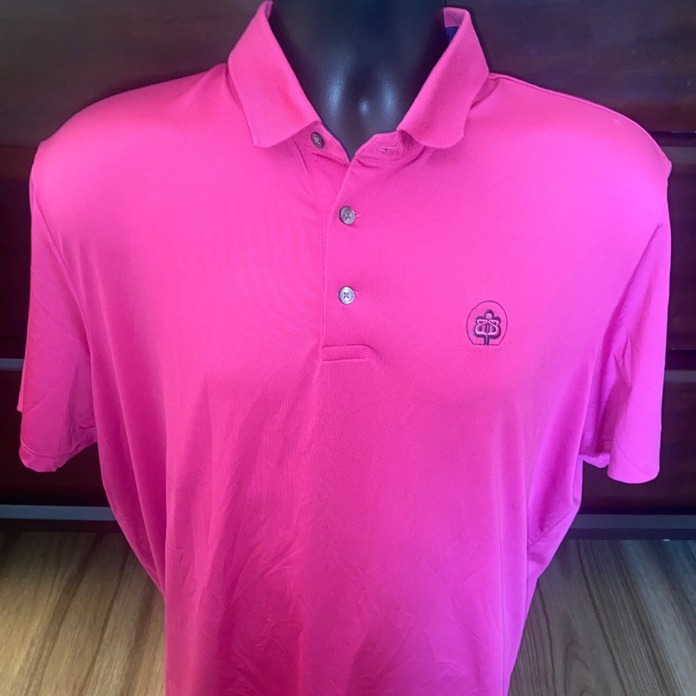 Greyson Men's Golf Polo Shirt Hot Pink Performance‎ Athletic Fit Large L
